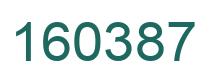 Number 160387 green image
