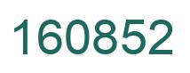Number 160852 green image