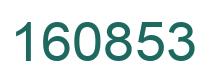 Number 160853 green image