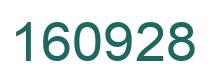 Number 160928 green image