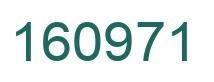 Number 160971 green image