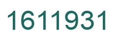 Number 1611931 green image
