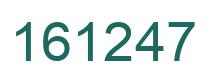 Number 161247 green image