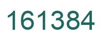 Number 161384 green image