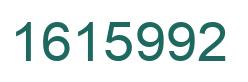 Number 1615992 green image