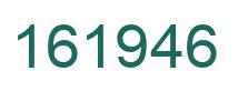 Number 161946 green image