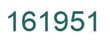 Number 161951 green image