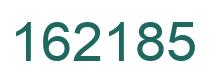 Number 162185 green image