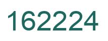 Number 162224 green image