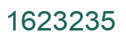 Number 1623235 green image