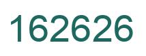 Number 162626 green image