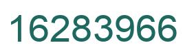 Number 16283966 green image