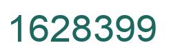 Number 1628399 green image