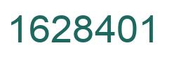 Number 1628401 green image