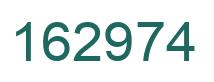 Number 162974 green image