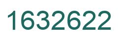 Number 1632622 green image