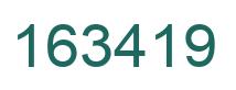 Number 163419 green image