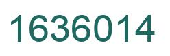 Number 1636014 green image