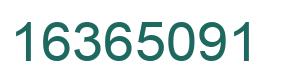 Number 16365091 green image