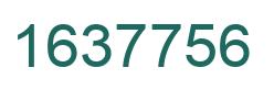 Number 1637756 green image
