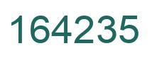 Number 164235 green image