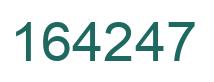 Number 164247 green image