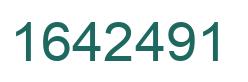 Number 1642491 green image