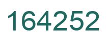 Number 164252 green image