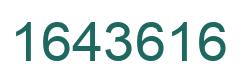 Number 1643616 green image