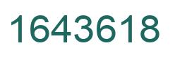 Number 1643618 green image