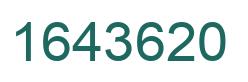 Number 1643620 green image