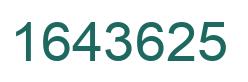 Number 1643625 green image