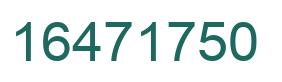 Número 16471750 imagen verde