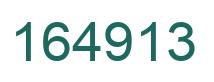 Number 164913 green image