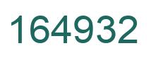 Number 164932 green image