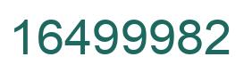 Number 16499982 green image