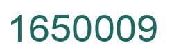 Number 1650009 green image