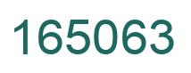 Number 165063 green image