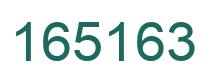 Number 165163 green image