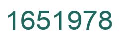 Number 1651978 green image