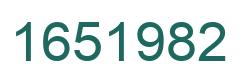 Number 1651982 green image