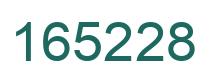 Number 165228 green image