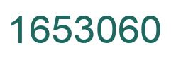 Number 1653060 green image