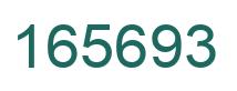 Number 165693 green image