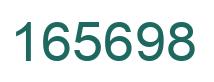 Number 165698 green image