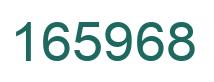 Number 165968 green image