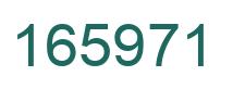 Number 165971 green image