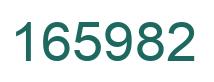 Number 165982 green image