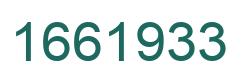 Number 1661933 green image