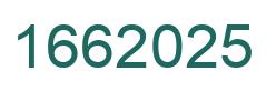 Number 1662025 green image